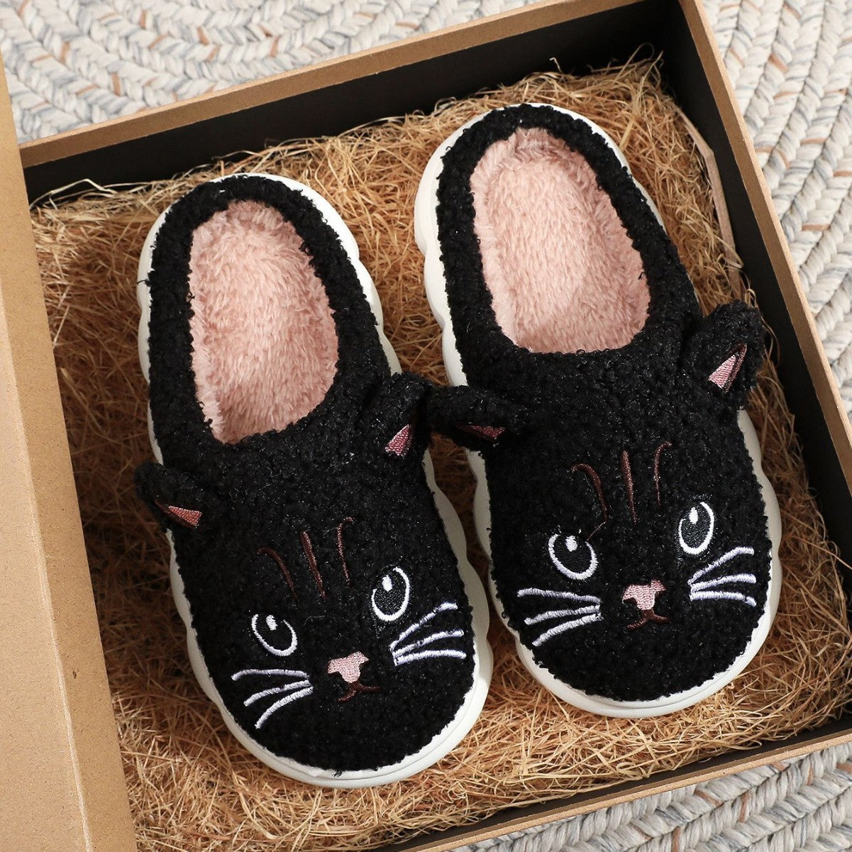 Cozy Kitten Plush Slippers for Kids