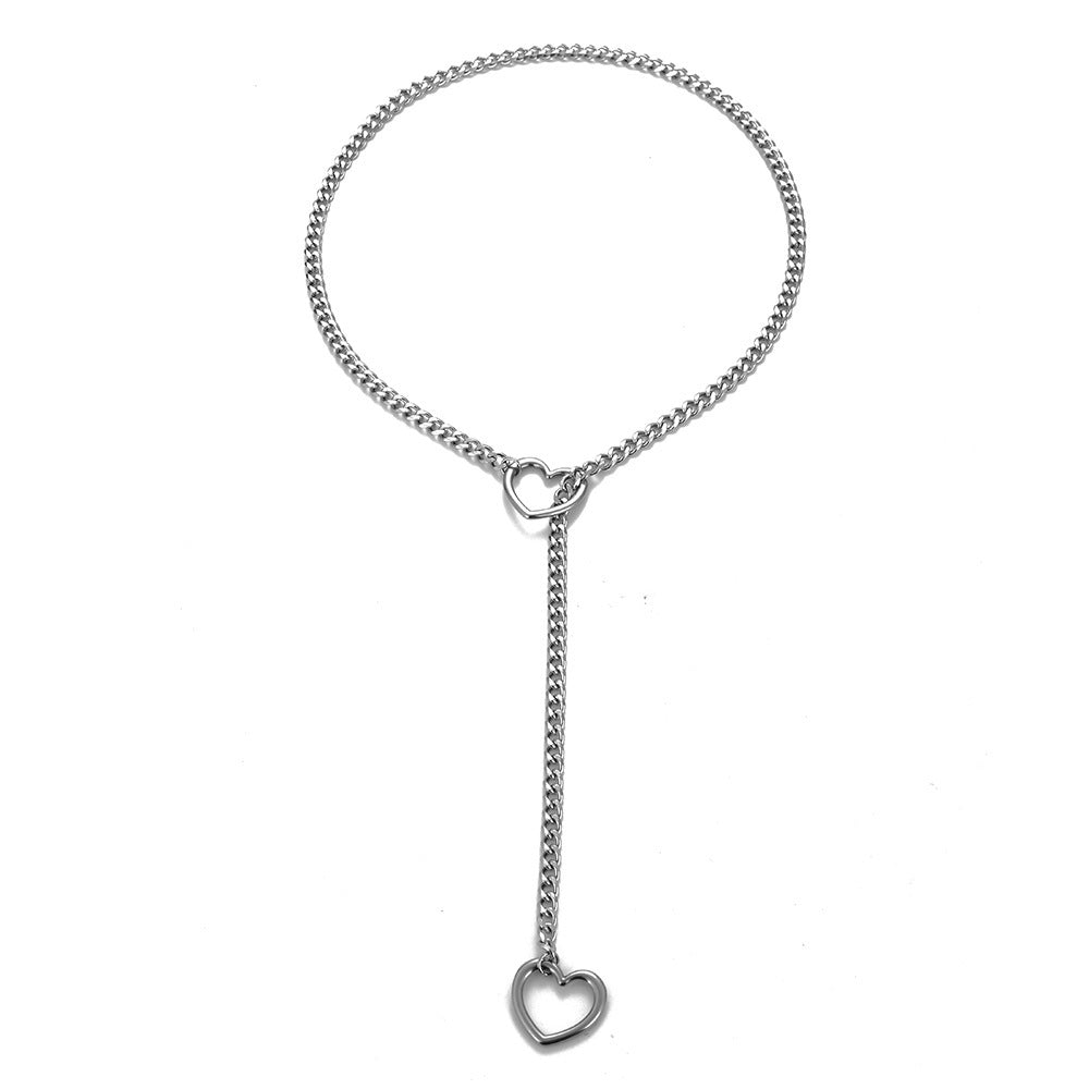 Cuban Adjustable Heart Necklace