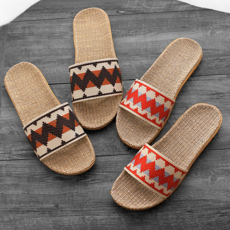 Indoor Linen Slippers