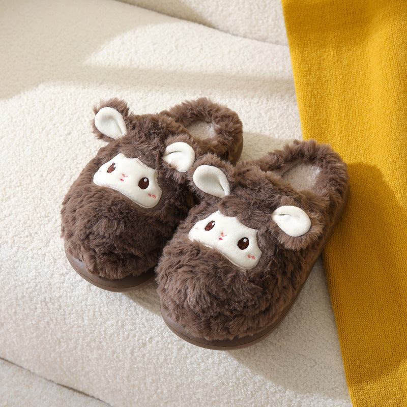 Fluffy Llama Plush Slippers