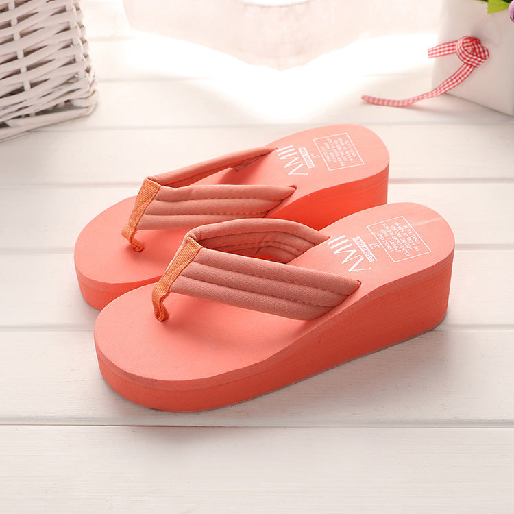 A new explosion of anti-skid cloth soled ladies summer FLIP FLOPS SANDALS are angle muffin candy color slippers