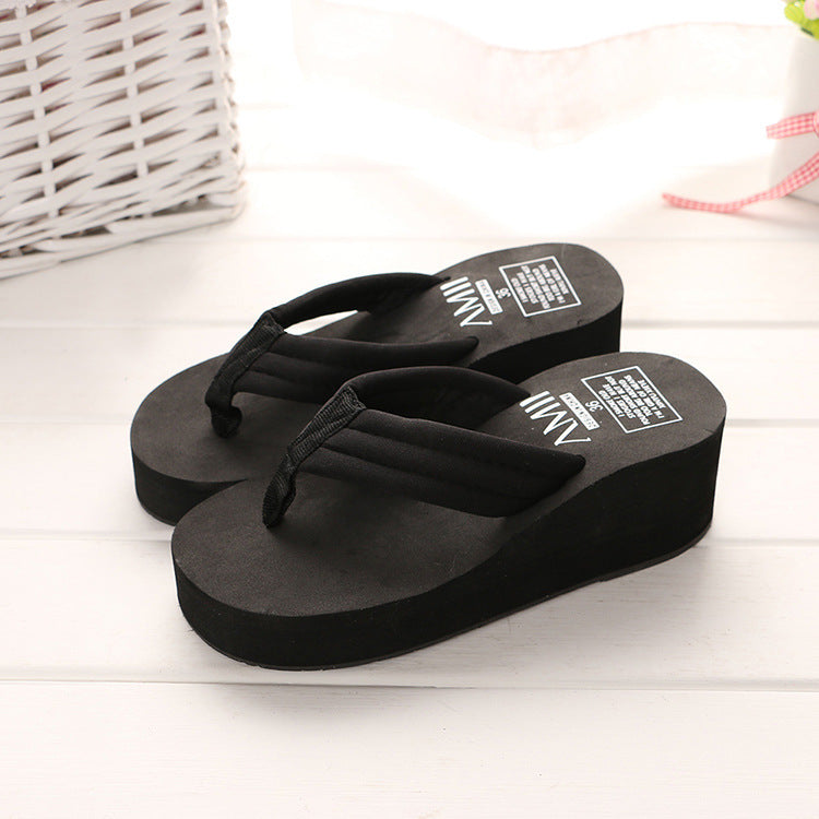 A new explosion of anti-skid cloth soled ladies summer FLIP FLOPS SANDALS are angle muffin candy color slippers