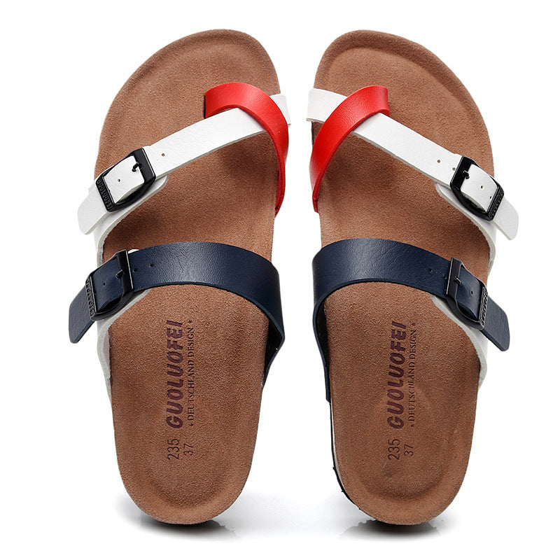 Cork Slippers Women's Non-slip Soft Bottom Flip Flops