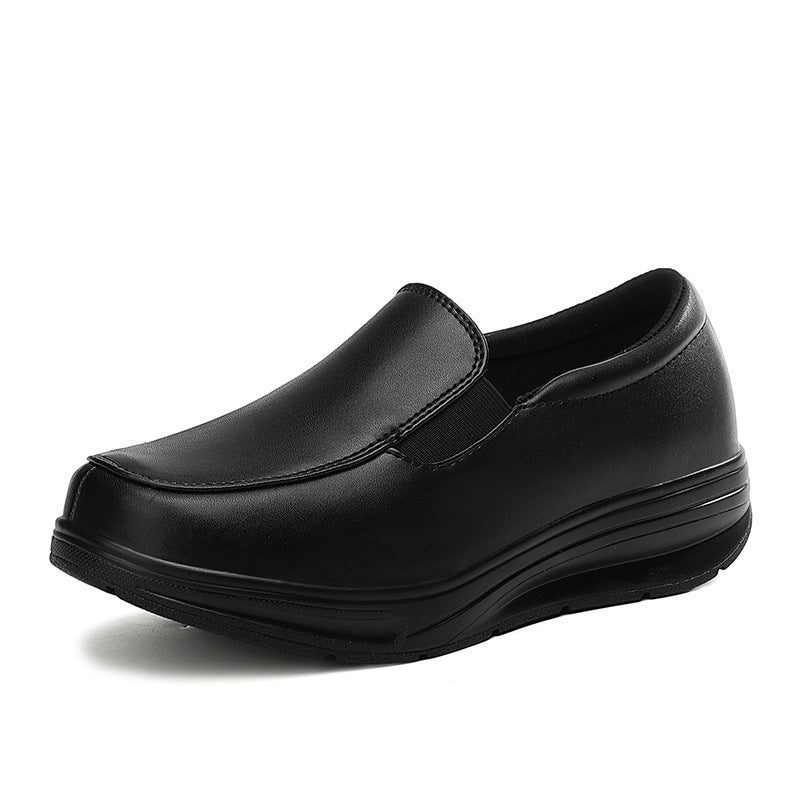 Flat Leather Rocking Bottom Nurse Shoes