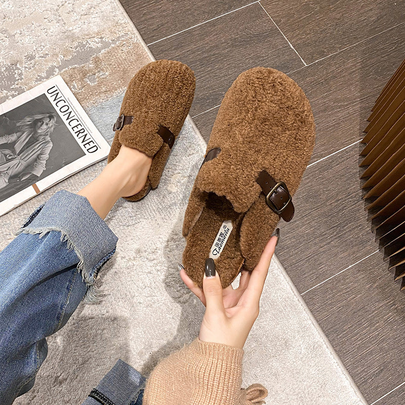 Velvet Padded Cotton Slippers