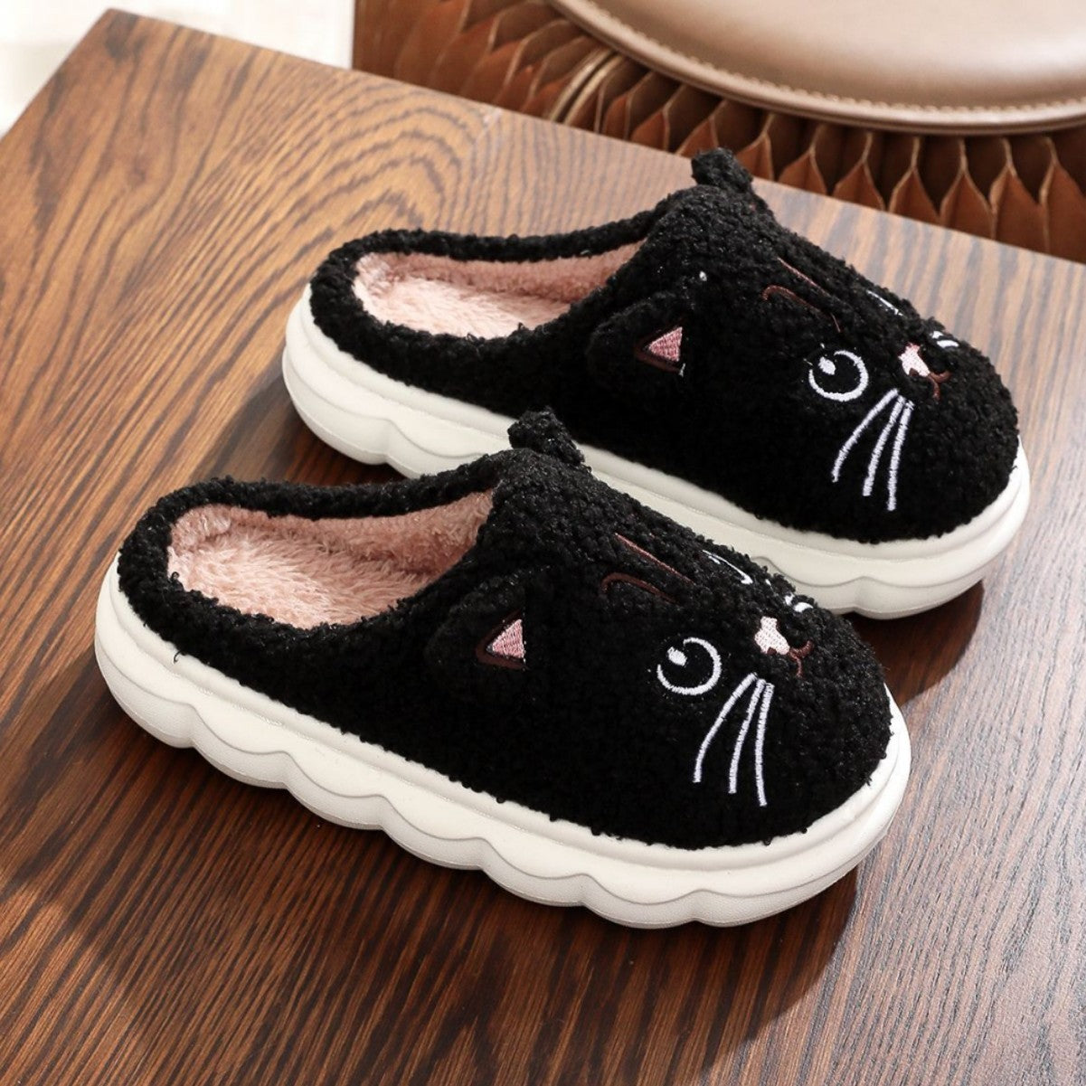 Cozy Kitten Plush Slippers for Kids