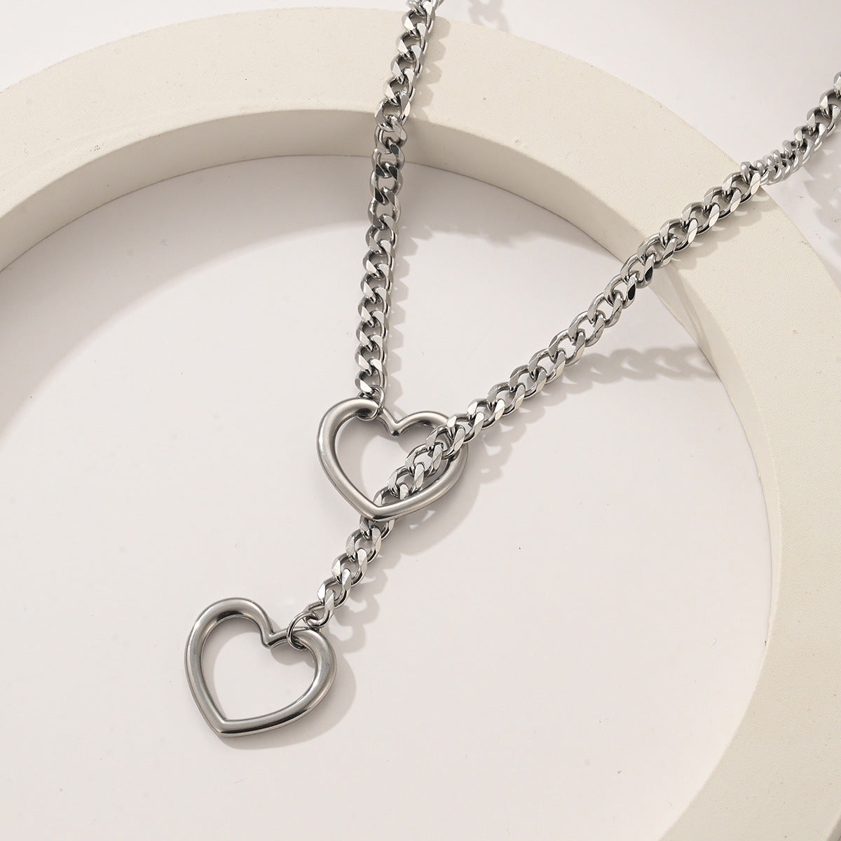 Cuban Adjustable Heart Necklace