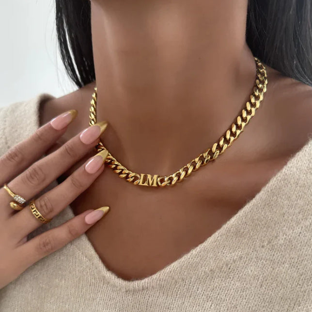 Personalized Cuban Chain - 2 Letters