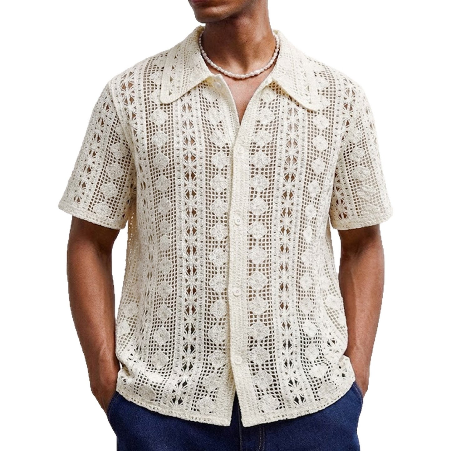 Coastal Crochet Shirt