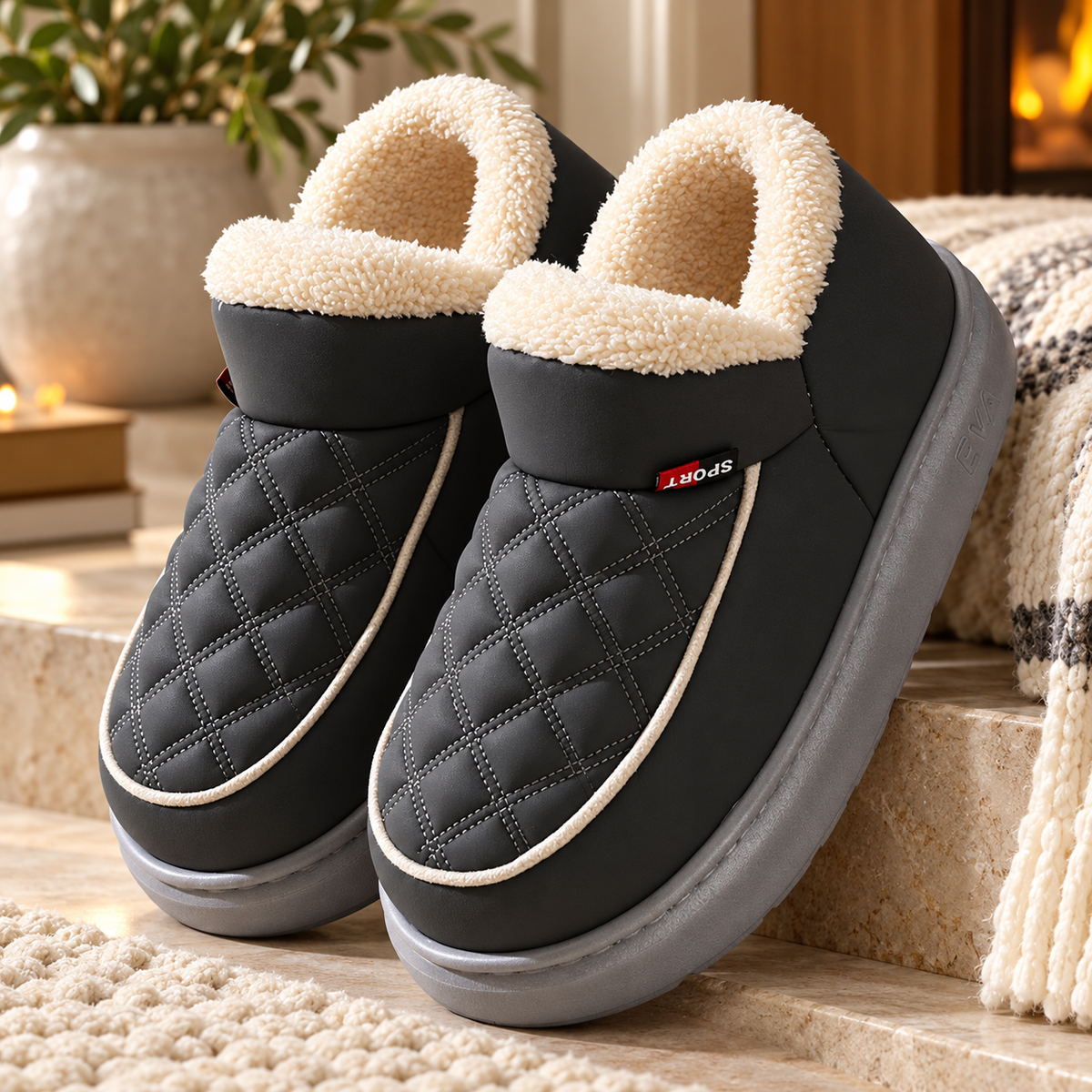 Warm Slip-On House Clogs for Women