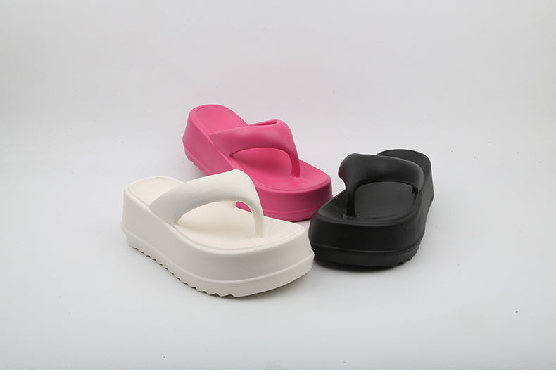 Thick Soled Flip-flops For Female Summer Wear Small High Heel Sandals