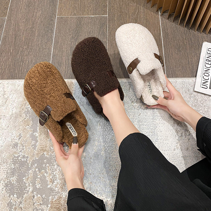 Velvet Padded Cotton Slippers