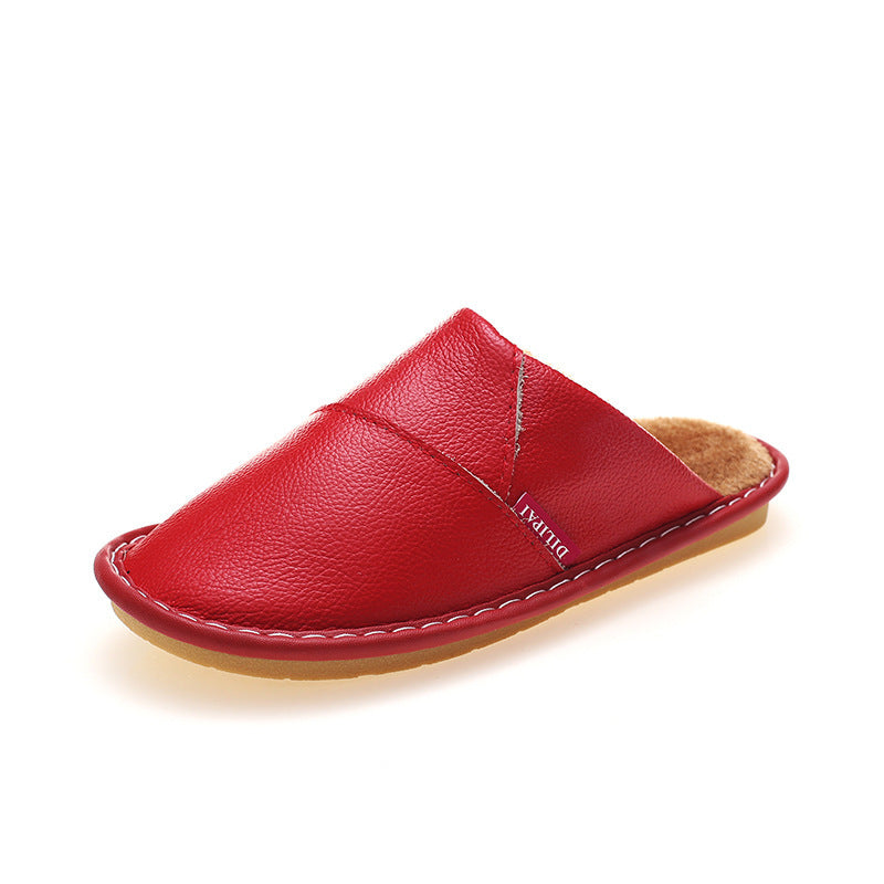 Non-slip Leather Slippers