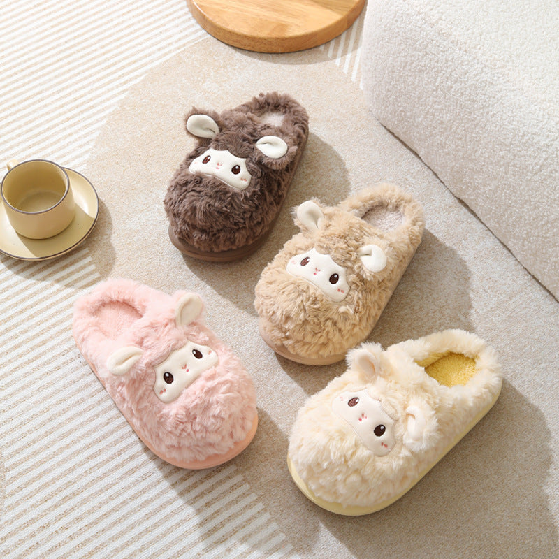 Fluffy Llama Plush Slippers