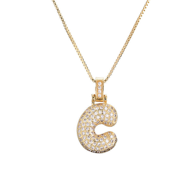 Initial Bubble Necklace