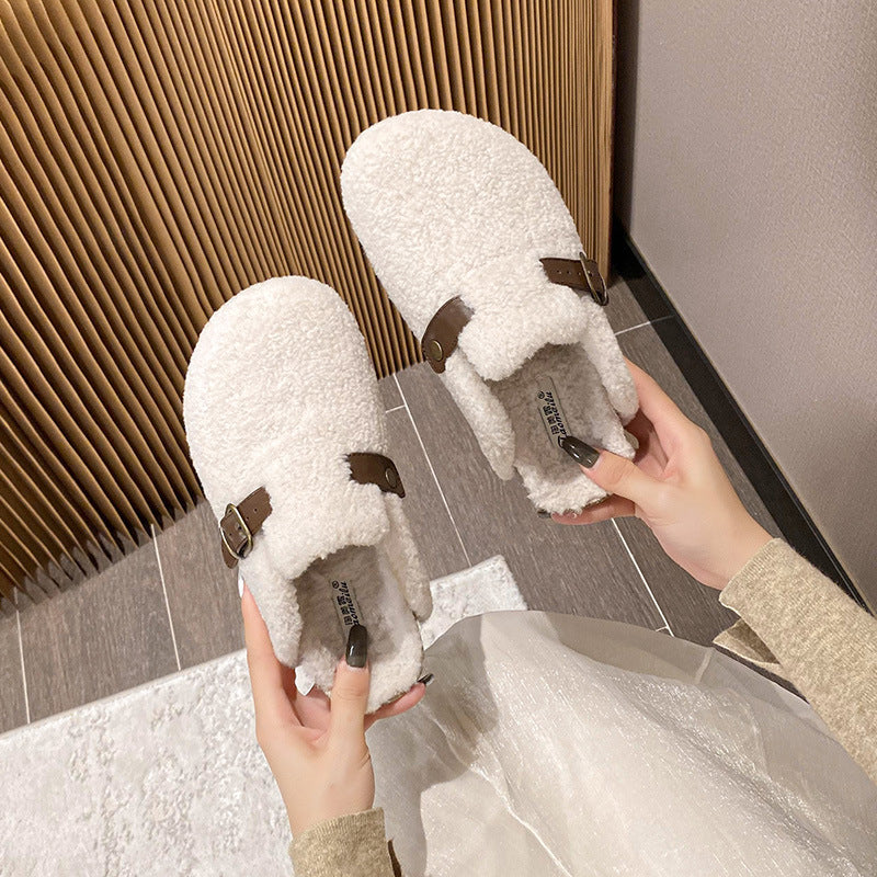 Velvet Padded Cotton Slippers