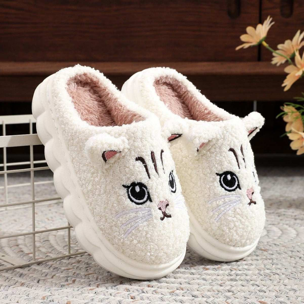 Cozy Kitten Plush Slippers for Kids