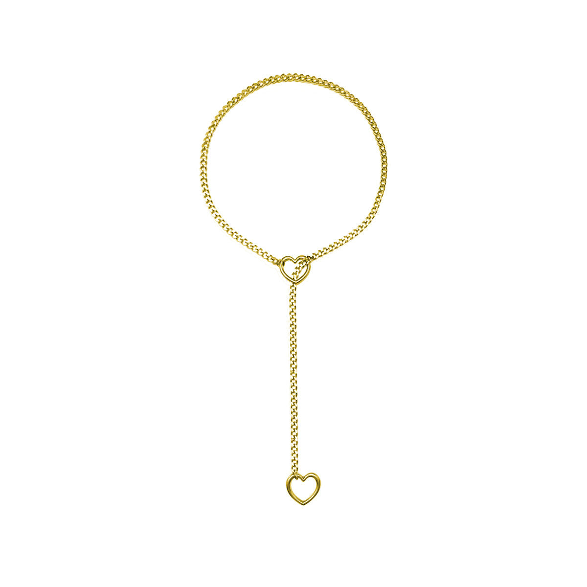 Cuban Adjustable Heart Necklace