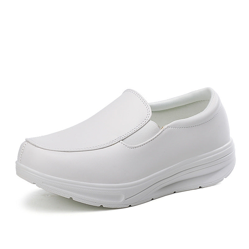 Flat Leather Rocking Bottom Nurse Shoes