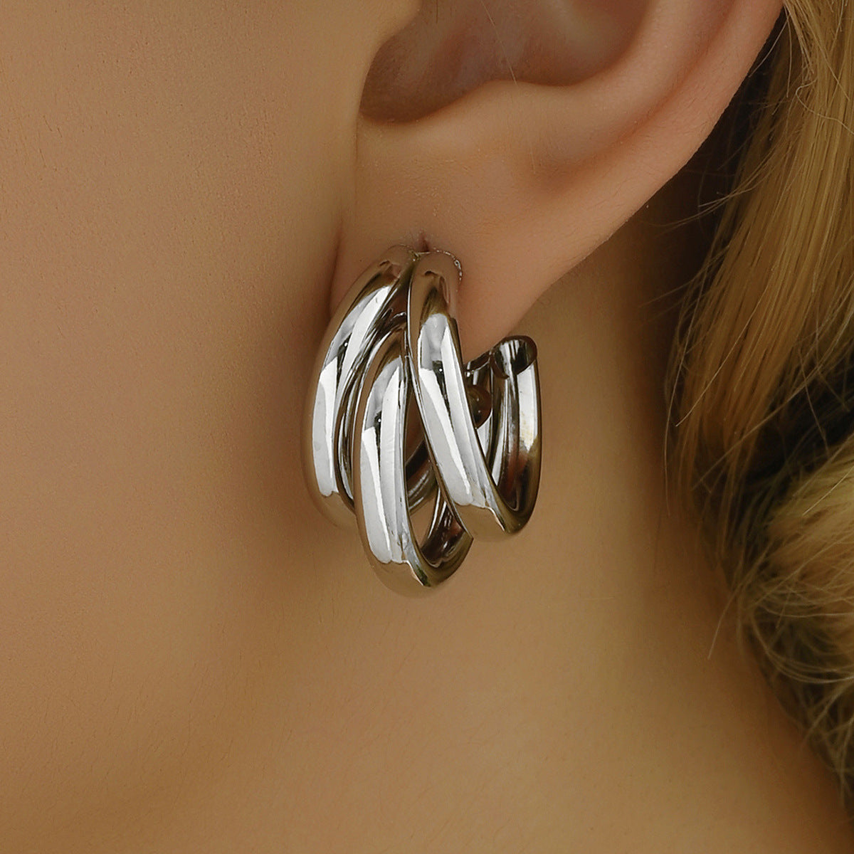 Pearl Tassel Drop Earrings shown worn
