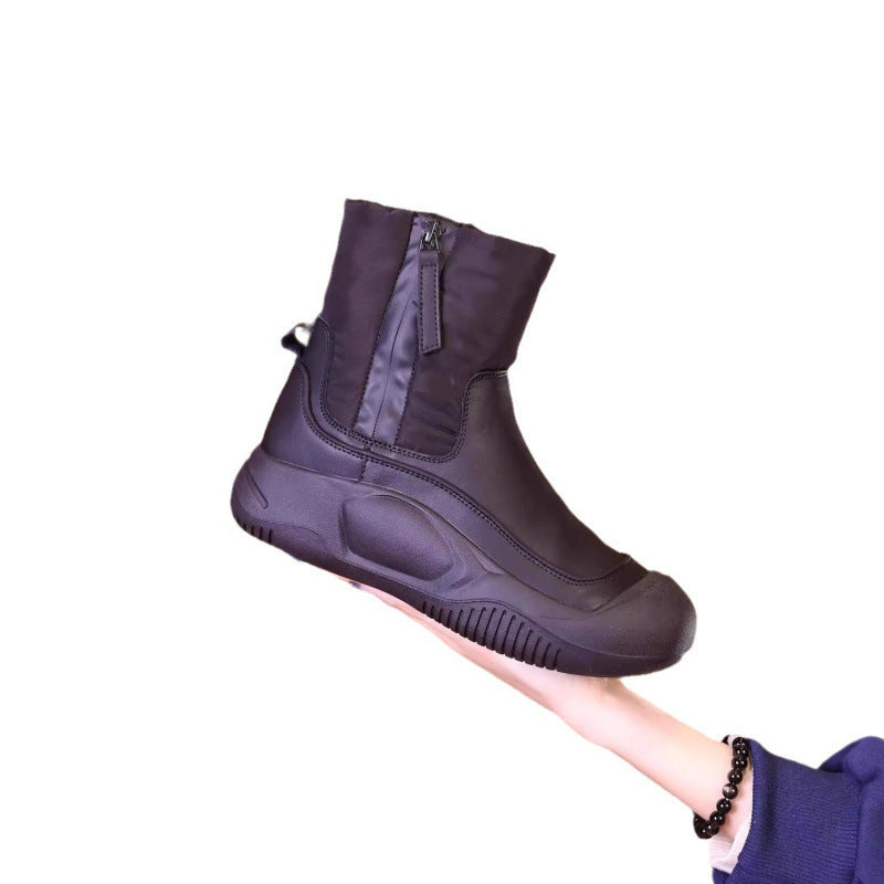 Plush-Lined Side-Zip Winter Snow Boots for Women