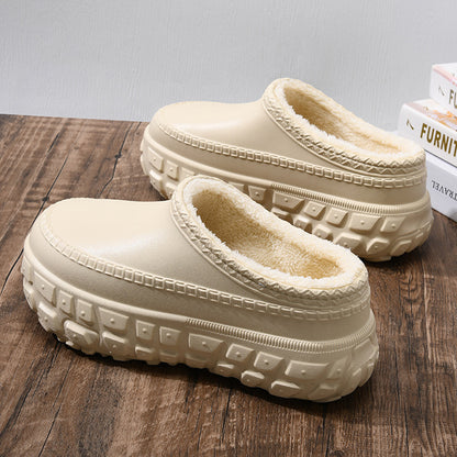 Resin Sole Fur Slippers