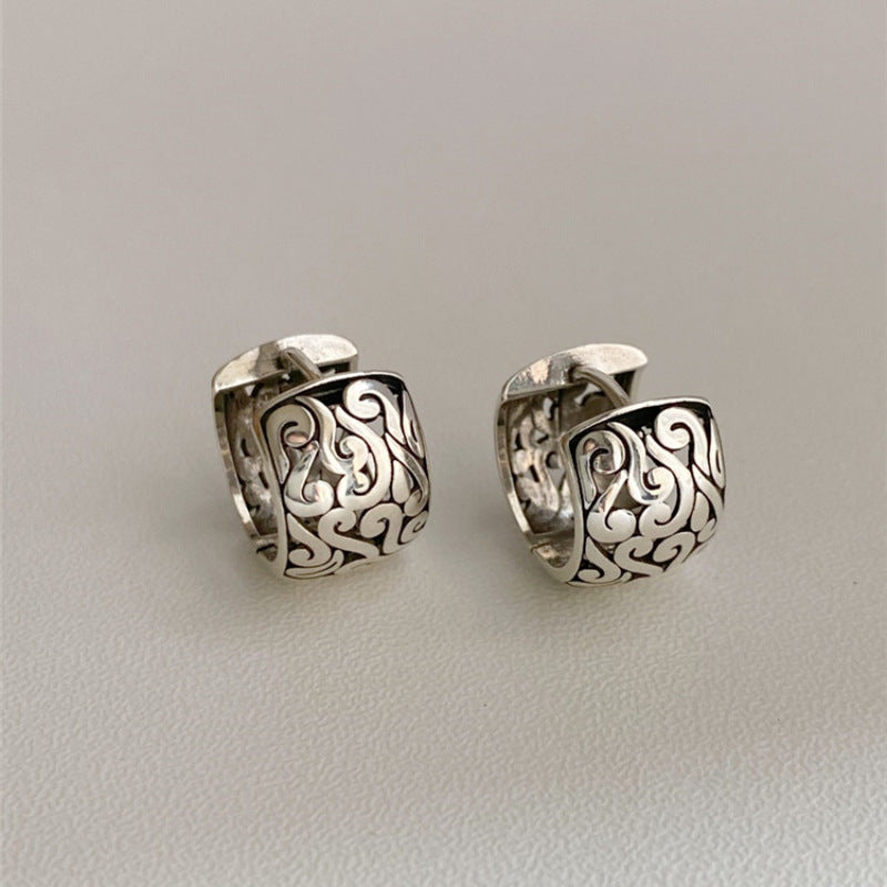 Cloud Motif Drop Earrings shown worn