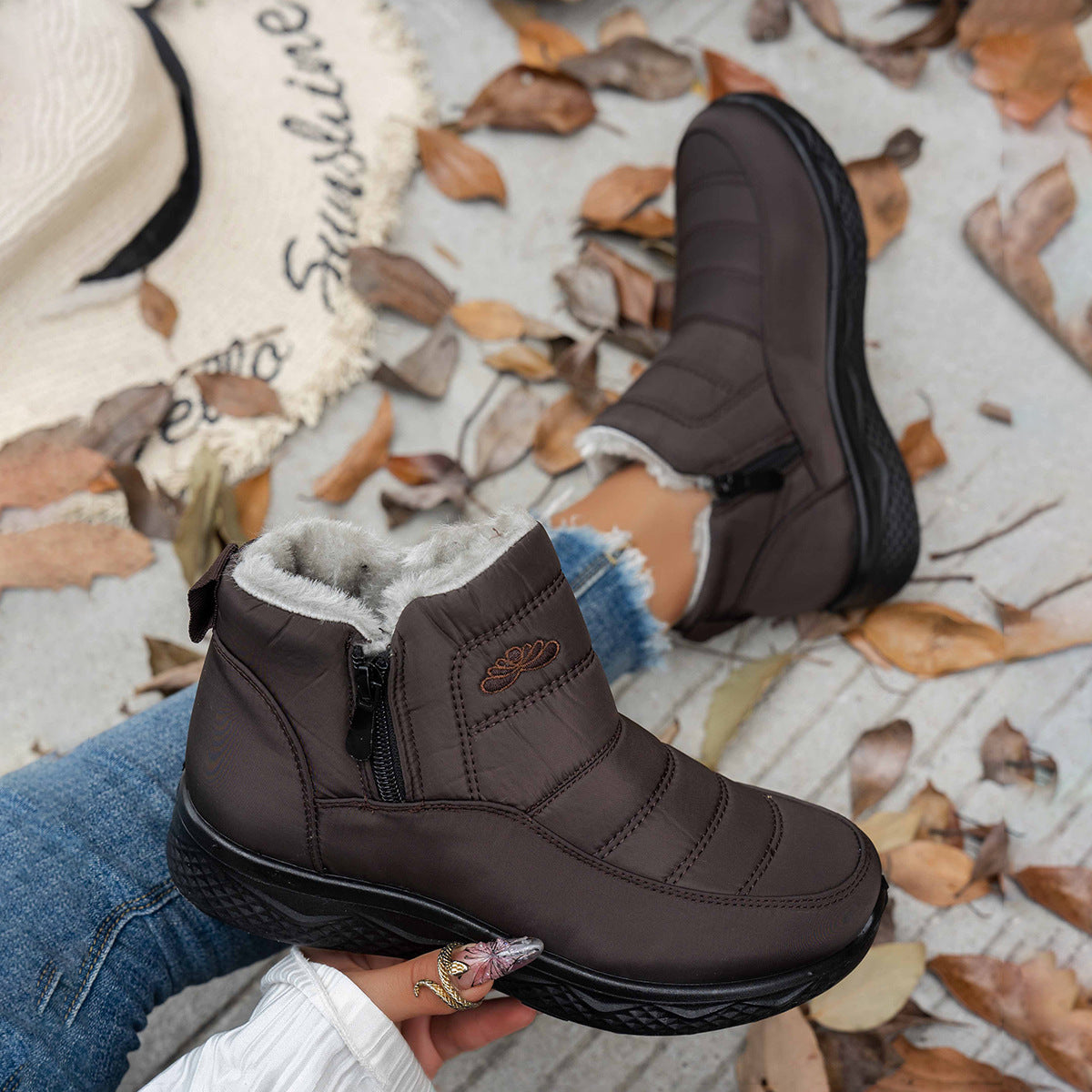 Waterproof Flat Winter Snow Boots for Women