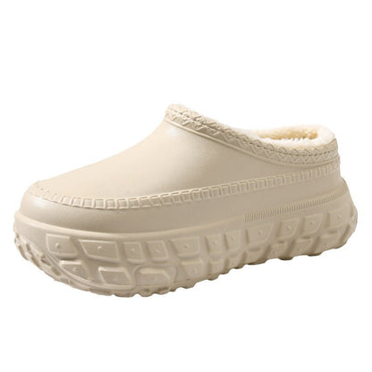 Resin Sole Fur Slippers