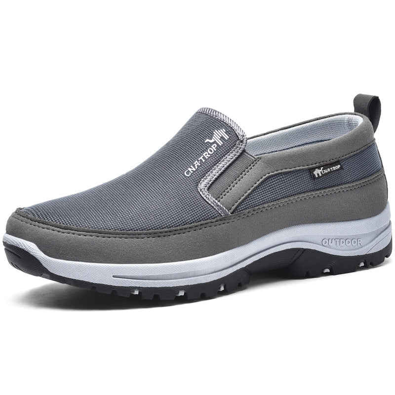 Cushioned Mesh Walking Shoes in Gray