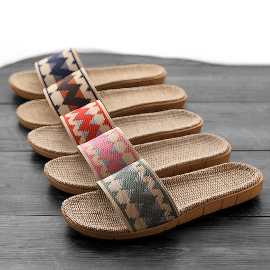 Indoor Linen Slippers
