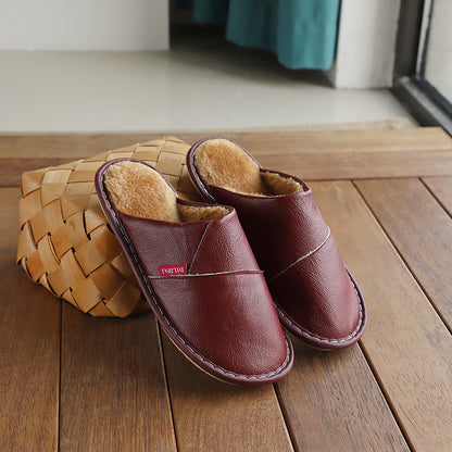 Non-slip Leather Slippers