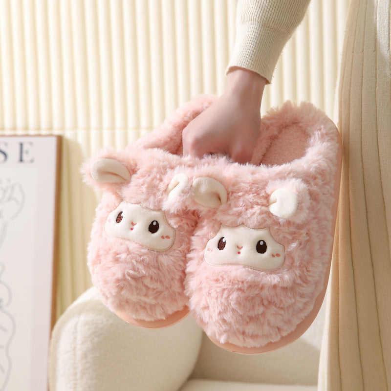 Fluffy Llama Plush Slippers