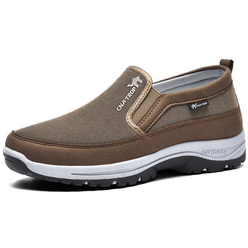 Cushioned Mesh Walking Shoes in Brown
