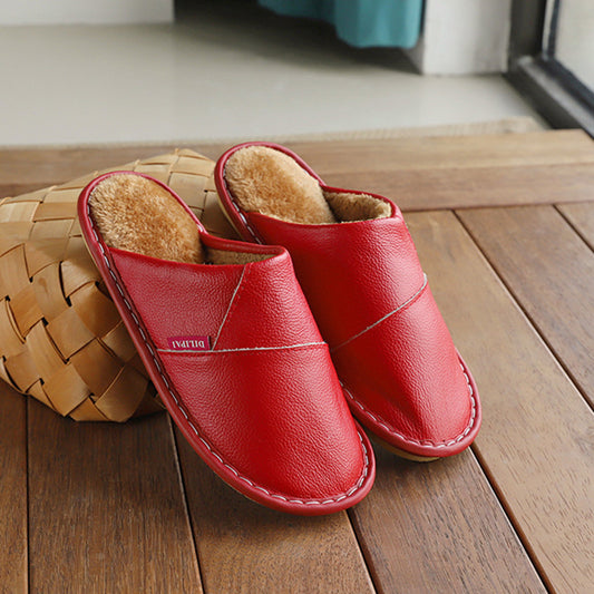 Non-slip Leather Slippers