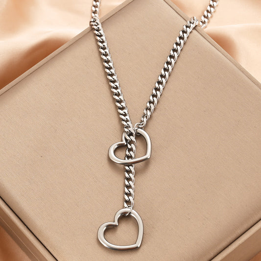 Cuban Adjustable Heart Necklace