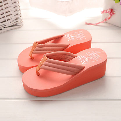 A new explosion of anti-skid cloth soled ladies summer FLIP FLOPS SANDALS are angle muffin candy color slippers
