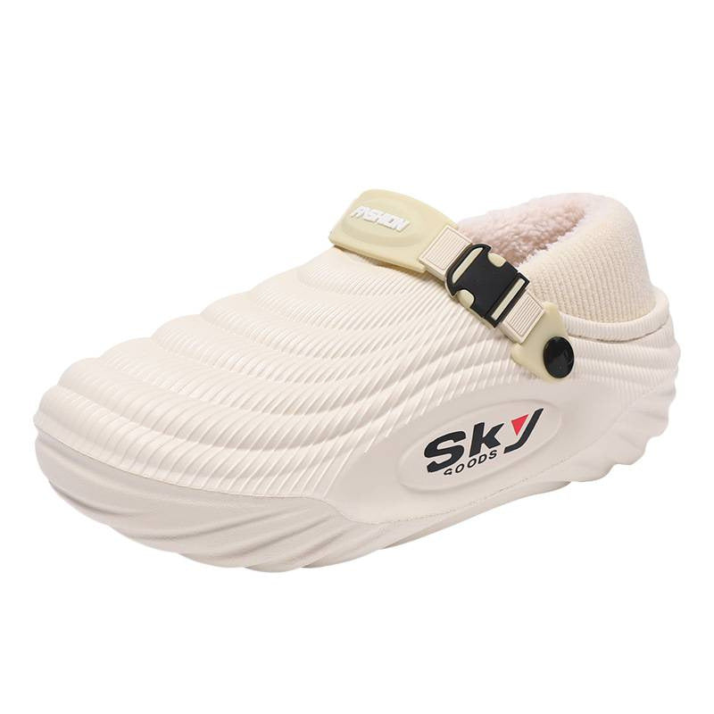 Men's Thick-Sole Fleece-Lined Winter Slippers