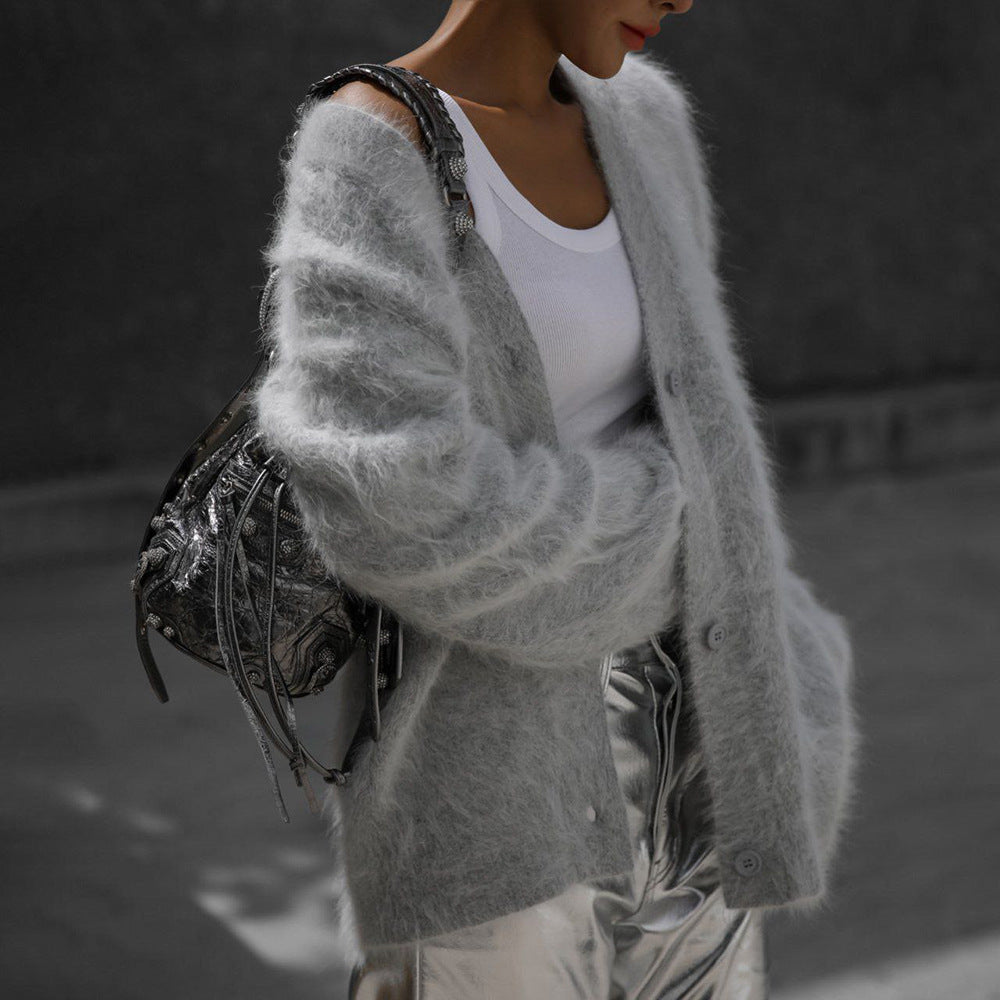 Knit cardigan detail