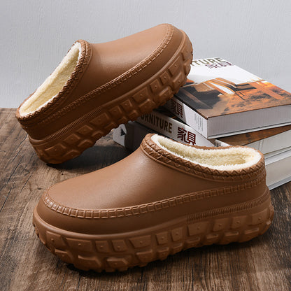 Resin Sole Fur Slippers