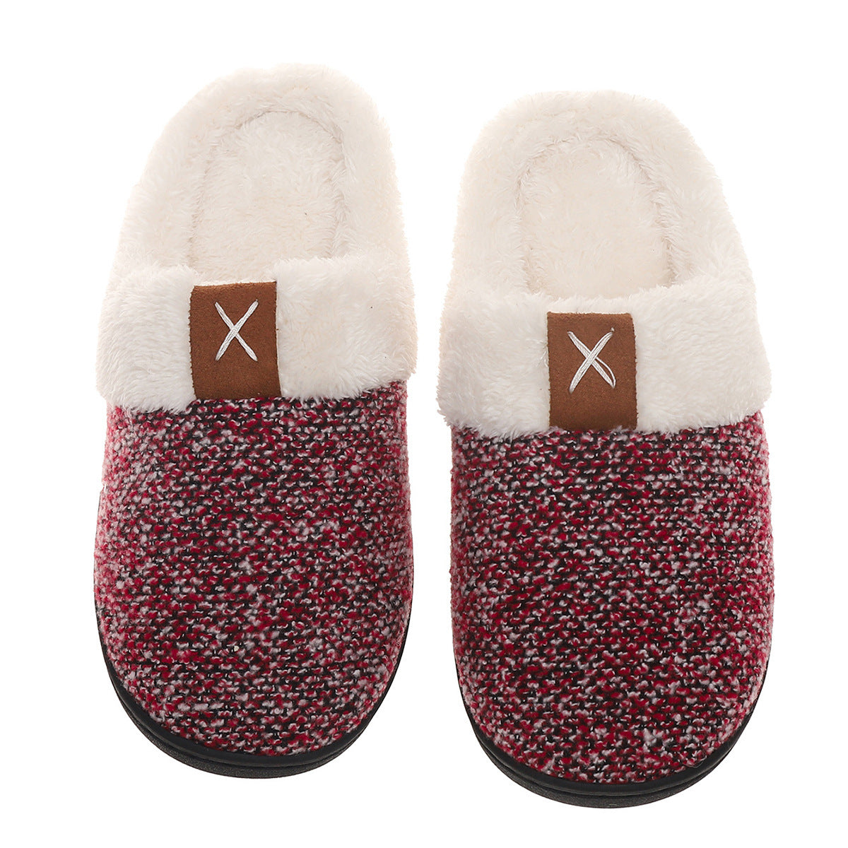 Thick-sole plush house slippers