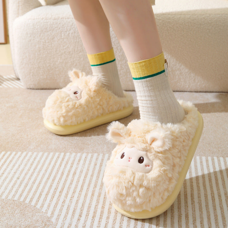 Fluffy Llama Plush Slippers
