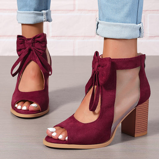 Cushioned block heel party sandals