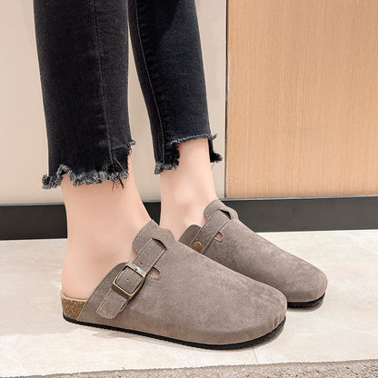 Gray Roman strap slides