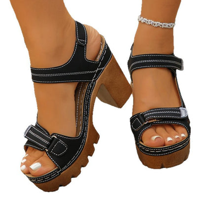 Thick platform sole and heel detail