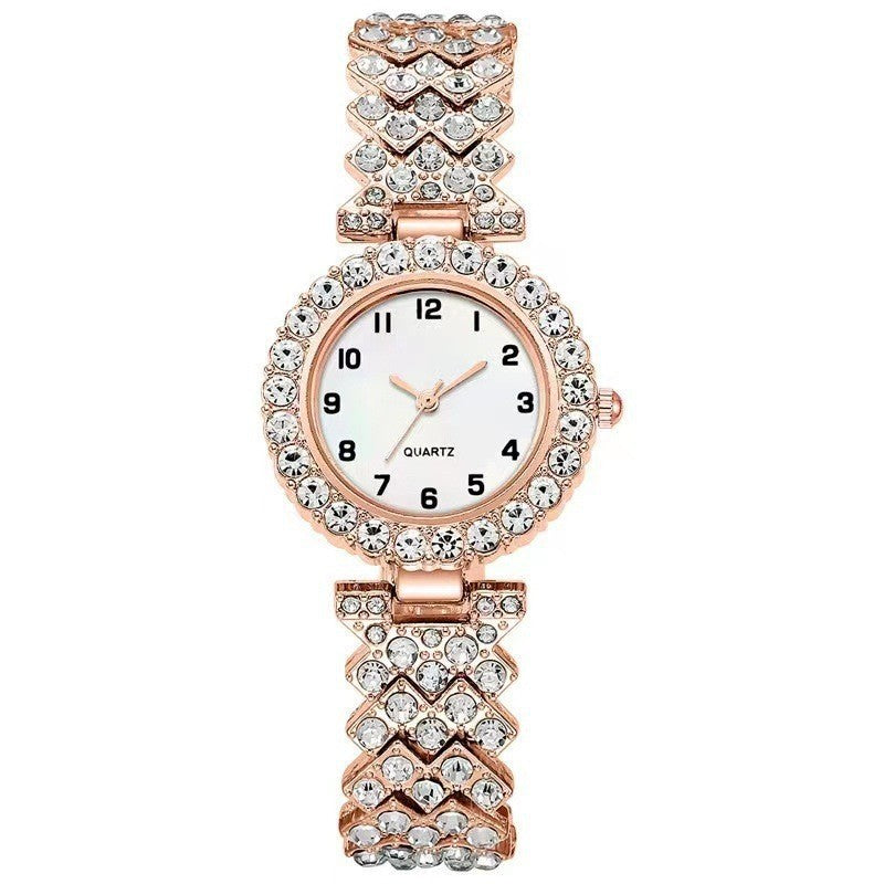 Rose gold watch on its own