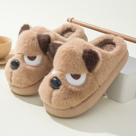 Cozy Puppy Plush Slippers