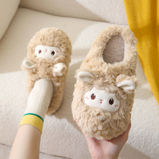 Fluffy Llama Plush Slippers