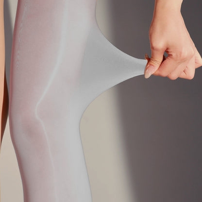 Gray glossy sheer 8D tights