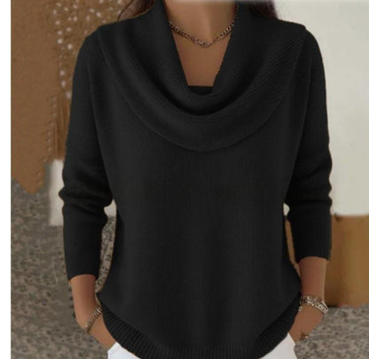 Knit sweater in black